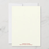 Versiering rode witte bruiloft kaart (Achterkant)