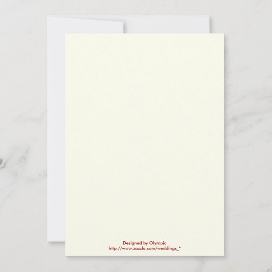 Versiering rode witte bruiloft kaart (Achterkant)