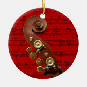 Versiering - Rol met muziek - Kies uw kleur Keramisch Ornament