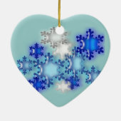 Versiering - Sneeuwvlokken 201x Keramisch Ornament (Achterkant)