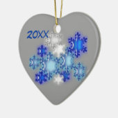 Versiering - Sneeuwvlokken 20xx Keramisch Ornament (Links)