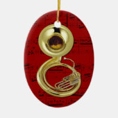 Versiering - Sousaphone (Tuba) - Kies uw kleur Keramisch Ornament (Voorkant)