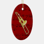 Versiering - Trombone (klep) - Kies uw kleur Keramisch Ornament (Rechts)