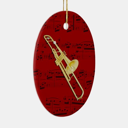 Versiering - Trombone (klep) - Kies uw kleur Keramisch Ornament (Rechts)