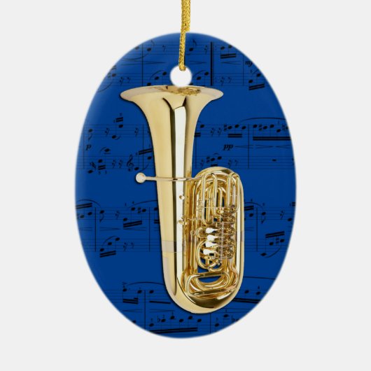 Versiering - Tuba - Kies uw kleur Keramisch Ornament (Voorkant)