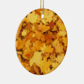 Versiering van herfstbladeren keramisch ornament (Rechts)