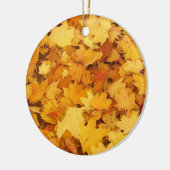 Versiering van herfstbladeren keramisch ornament (Links)