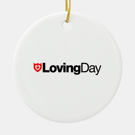 Versiering van Logo op de dag van het leven Keramisch Ornament (Voorkant)