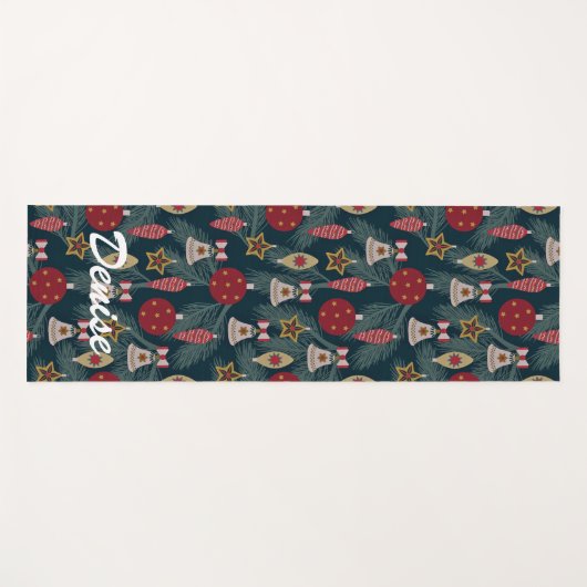 Versiering van sierkerst yogamat (Voorkant (horizontaal))