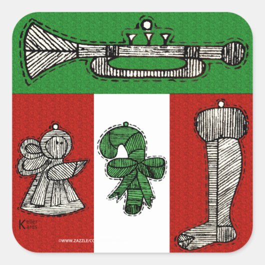 versiering vierkante sticker (Voorkant)