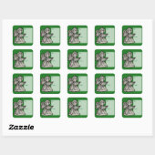 versiering vierkante sticker (Vel)