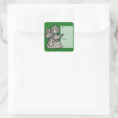 versiering vierkante sticker (Tas)