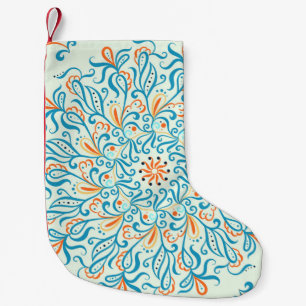 Versiering voor keramische tegels. Abstract patroo Kleine Kerstsok