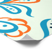 Versiering voor keramische tegels. Abstract patroo Poster (Hoek)