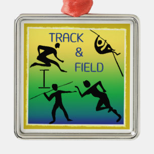 Versiering voor TRACK en FIELD Metalen Ornament