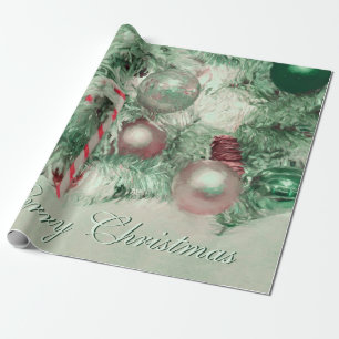 Versieringen Vergroente Kerst Groene Roze Holiday Cadeaupapier