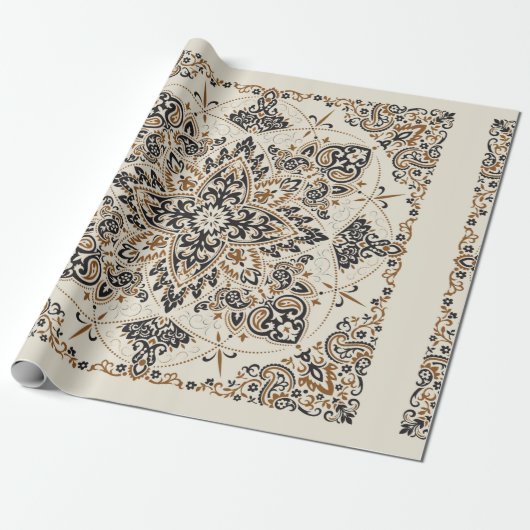 versierpaisley Bandana Print, zijdehals Cadeaupapier (Uitgerold)