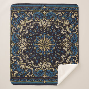  versierpaisley Bandana Print, zijdehals  Sherpa Deken