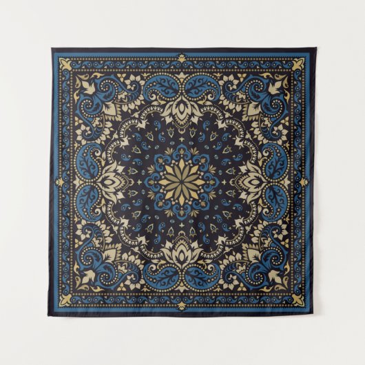 versierpaisley Bandana Print, zijdehals Wandkleed (Voorkant (horizontaal))