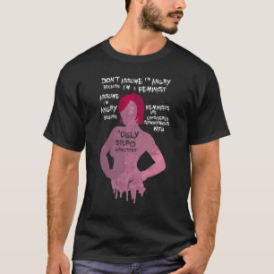 Version 2 féministe fâchée de T-shirt