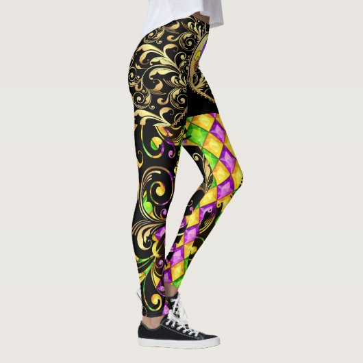 Version 2 Mardi Gras Diamonds Pop Leggings mode (Droite)