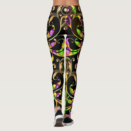 Version 2 Mardi Gras Diamonds Pop Leggings mode (Dos)