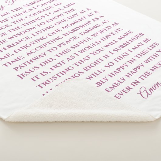 Version complète Couverture de prière de sérénité (3/4)