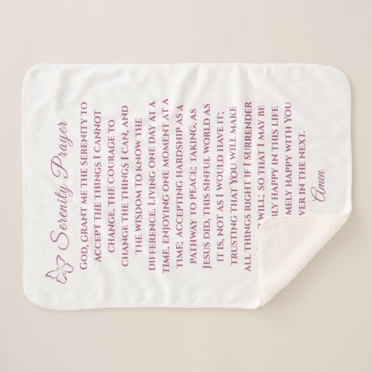 Version complète Couverture de prière de sérénité (Devant (Horizontal))