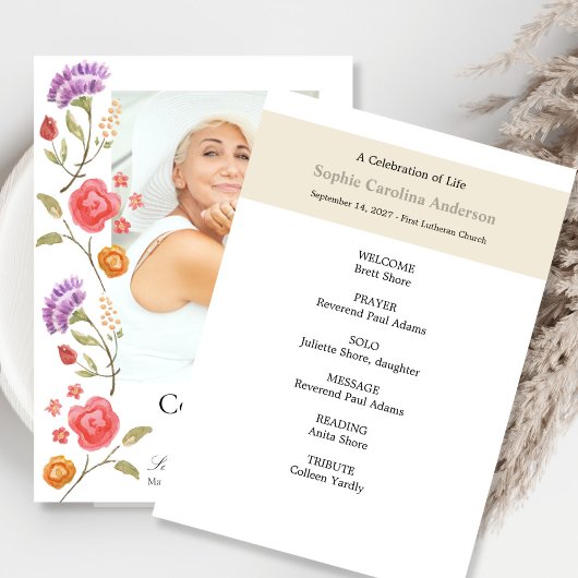 Version imprimable Programme de célébration floral