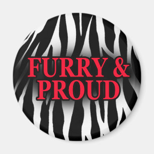 Version Zebra Furry & Fière Magnet