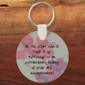 Versla het, Buttercup Cute Quote Sleutelhanger (Voorkant)