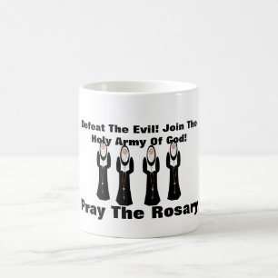 Versla het kwaad...bid de rosary! koffiemok