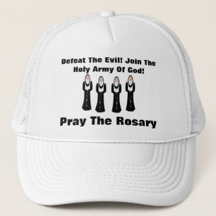 Versla het kwaad...bid de rosary! trucker pet