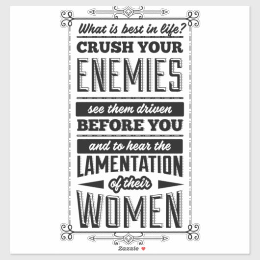 Versla je vijanden sticker (Vel)