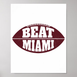 Versla Miami Vintage Aggie Football Gameday Zaterd Poster