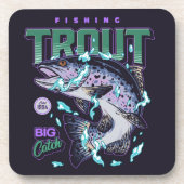 Verslaafd aan forel Onderzetter | forel Vist de ku (Voorkant)