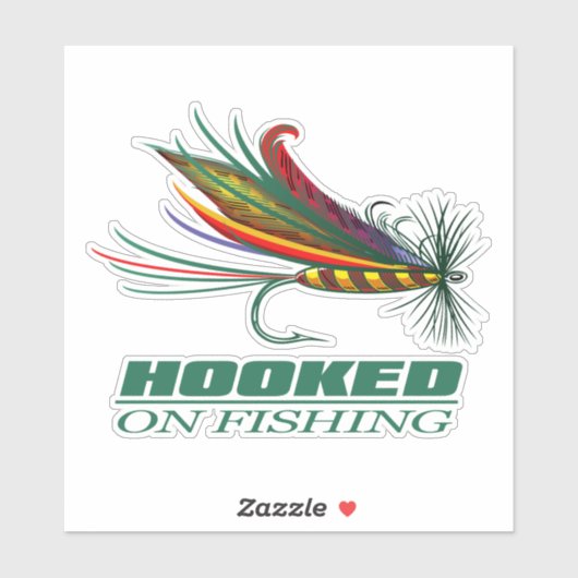 Verslaafd aan Gevist (vlieg) Sticker (Vel)