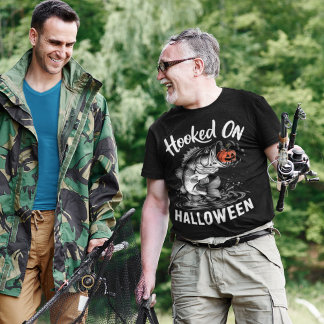 Verslaafd aan Halloween vissen T-shirt