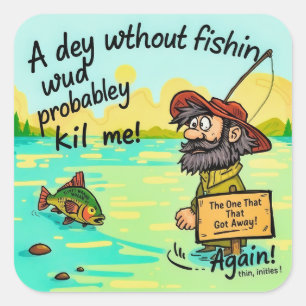 Verslaafd aan Humor: het Dilemma van de Visser Vierkante Sticker