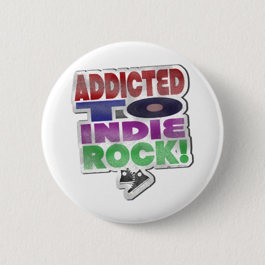 Verslaafd aan Indie Rock Fun Music Art Ronde Button 5,7 Cm (Voorkant)