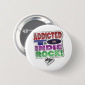 Verslaafd aan Indie Rock Fun Music Art Ronde Button 5,7 Cm (Voorkant /achterkant)