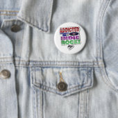Verslaafd aan Indie Rock Fun Music Art Ronde Button 5,7 Cm (In situ)