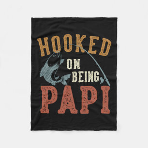 Verslaafd aan Papi Vaderdag Vissen Papi zijn Fleece Deken