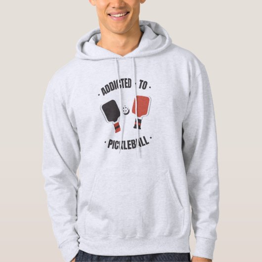 Verslaafd aan pickleball hoodie (Voorkant)