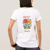 Verslaafd aan Shopping Flower Vrouwen T-shirt (Achterkant)