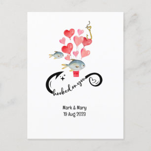 Verslaafd aan u vissen liefhebbers Bruiloft Waterv Briefkaart