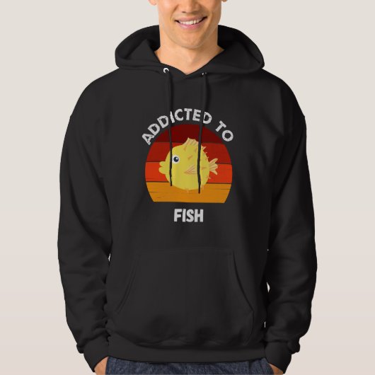 Verslaafd aan vis Aquarium Puffer Fish Hoodie (Voorkant)