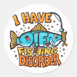 Verslaafd aan Vissen: omarm je Geviste stoornis Ronde Sticker