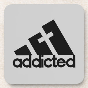 Verslaafd zwart drankjes onderzetter