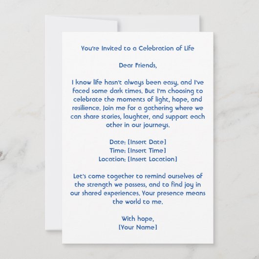 verslaafdenuitnodiging kaart (Voorkant)